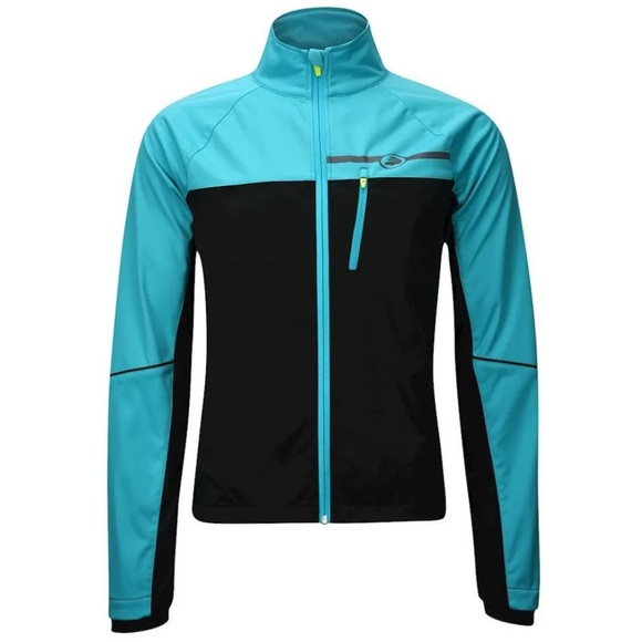PERFORMANCE ELITE ZONAL Black/Teal Blue SOFTSHELL JACKET- Medium - Picture 2 of 4